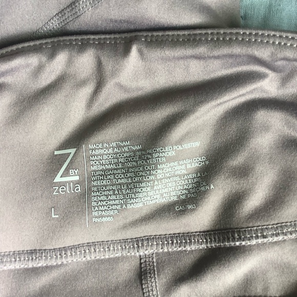 Z by Zella Womens Capri Cropped Workout Leggings Size Large Hidden Pocket - Picture 11 of 11